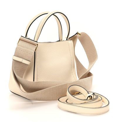 Valentino Garavani Soft Grainy Calfskin Alltime Small Handbag Ivory 3 of 9