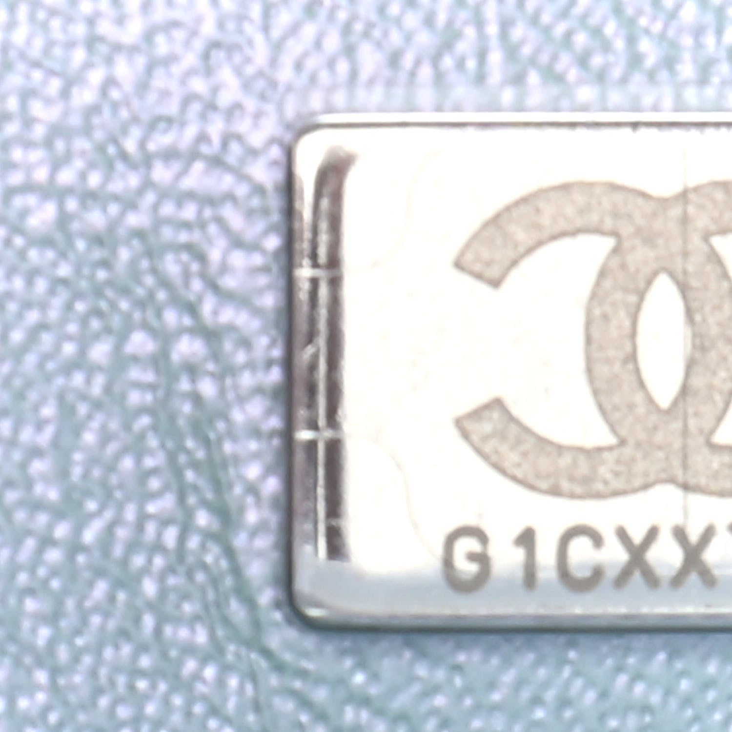 Chanel Iridescent Calfskin Quilted Mini Rectangular Flap Light Blue 7 of 9