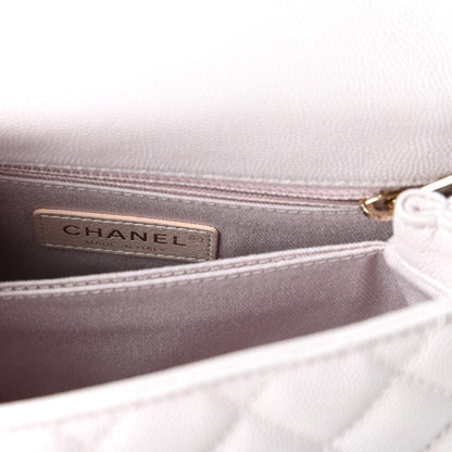 Chanel Caviar Quilted Mini Coco Handle Flap Lilas Lilac 8 of 10