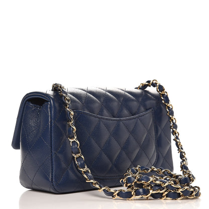 Chanel Caviar Quilted Mini Rectangular Flap Navy 3 of 7