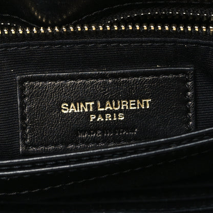 Saint Laurent Calfskin Y Quilted Monogram Toy Loulou Crossbody Bag Black 6 of 10