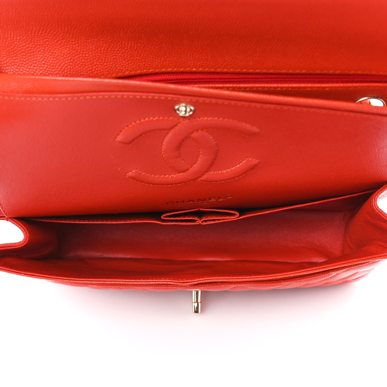 Chanel Caviar Quilted Medium Double Flap Red 5 of 11