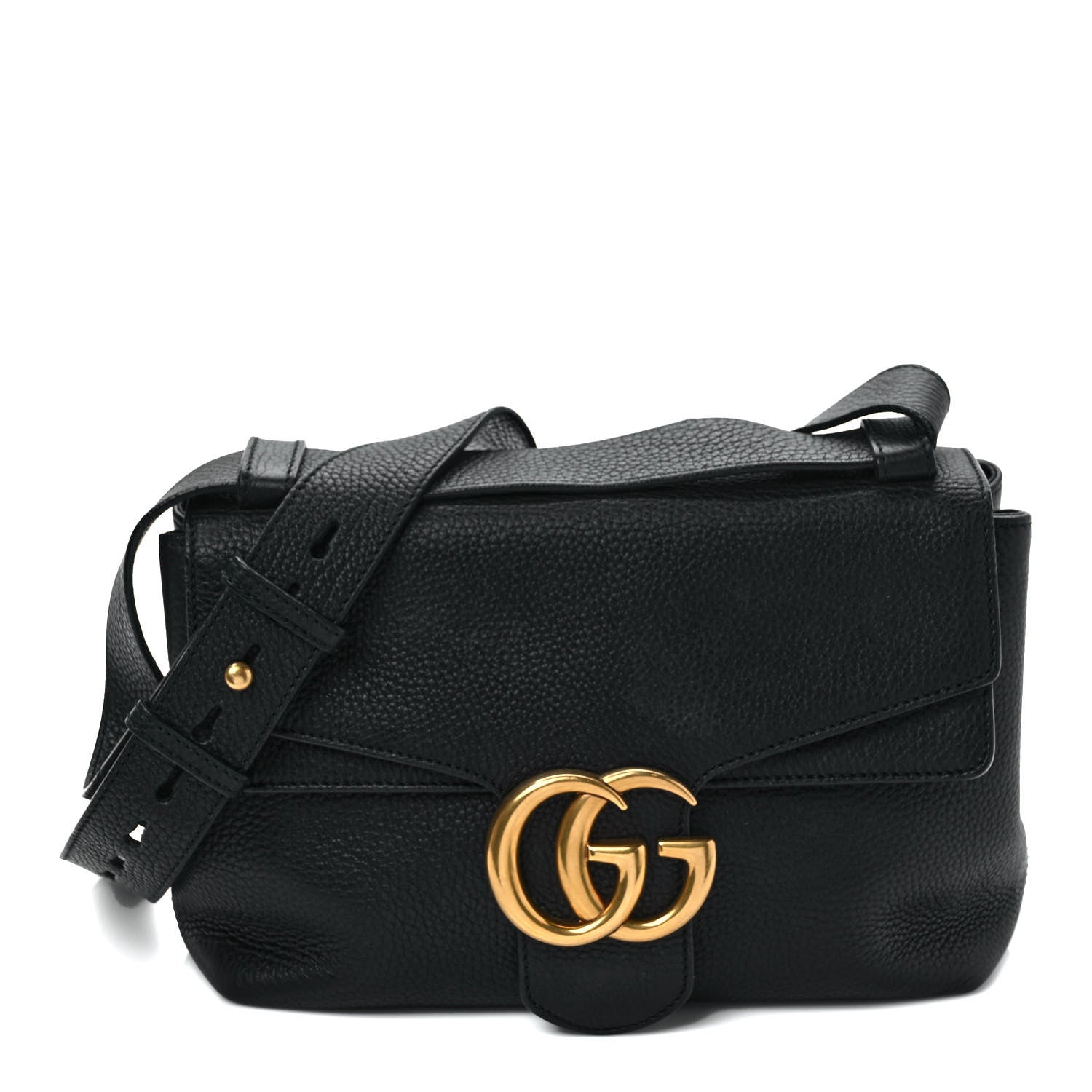 Gucci Cellarius Calfskin GG Marmont Shoulder Bag Black 1 of 9