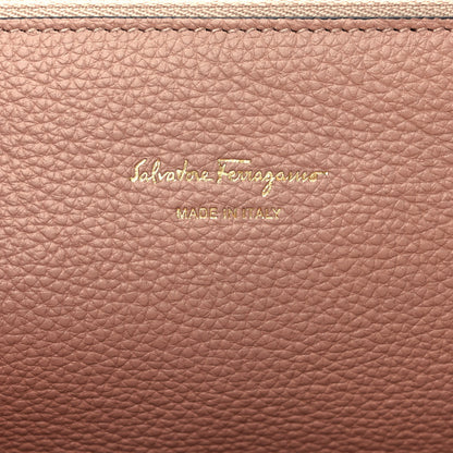 Salvatore Ferragamo Hammered Calfskin Medium Studio Top Handle Bag Ameretti 7 of 11