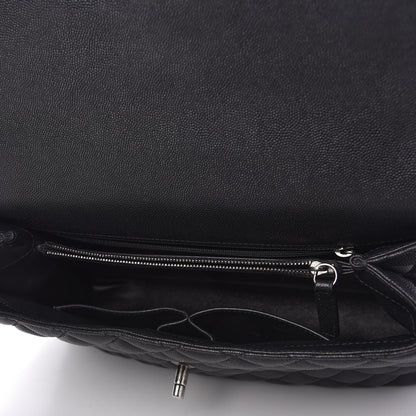 Chanel Caviar Lizard Quilted Medium Coco Handle Flap Black 5 of 10