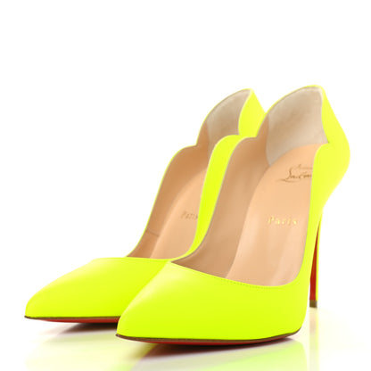 Christian Louboutin Calfskin Hot Chick 100 Pumps 38.5 Fluo 3 of 7