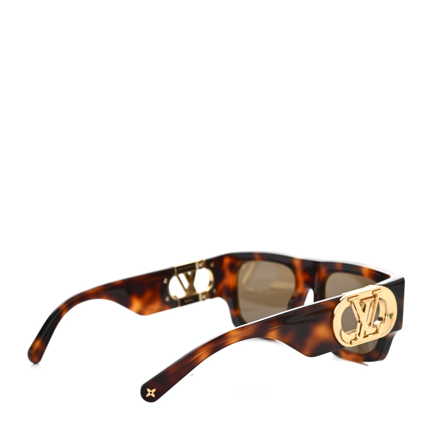 Acetate LV Link Square Sunglasses Z1479W Dark Tortoise