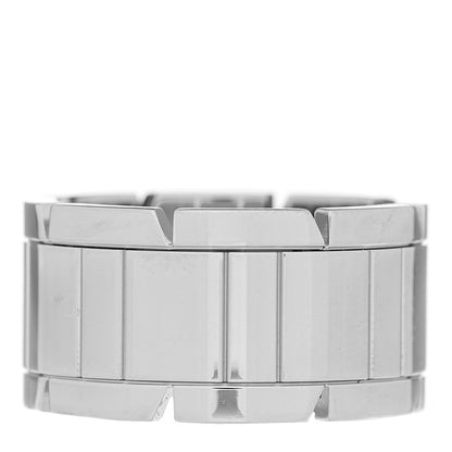 Cartier 18K White Gold 11mm Tank Francaise Ring 55 7.25 3 of 4
