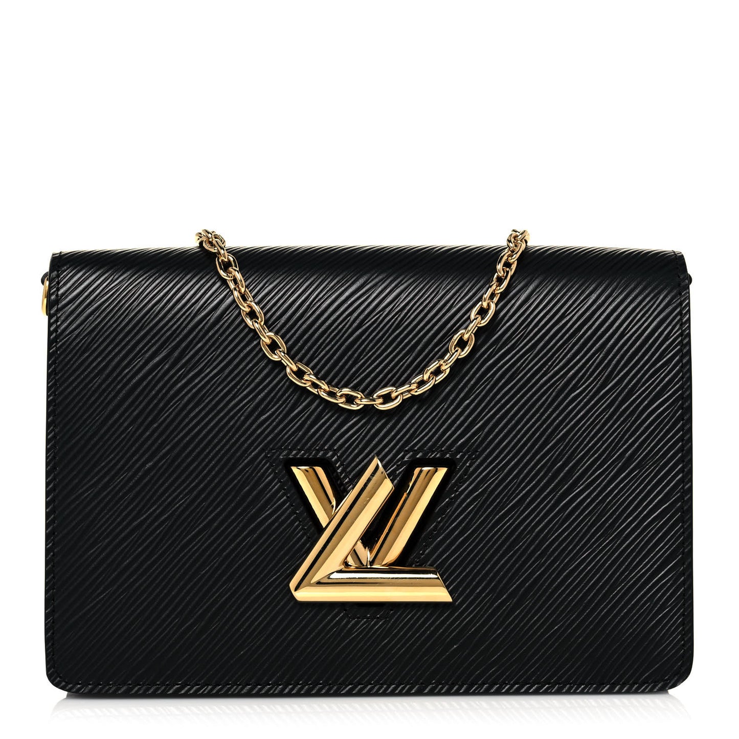 Epi Twist Belt Chain Wallet Black