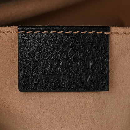 Gucci Glazed Textured Calfskin Web Small Ophidia Bucket Bag Black 6 of 10