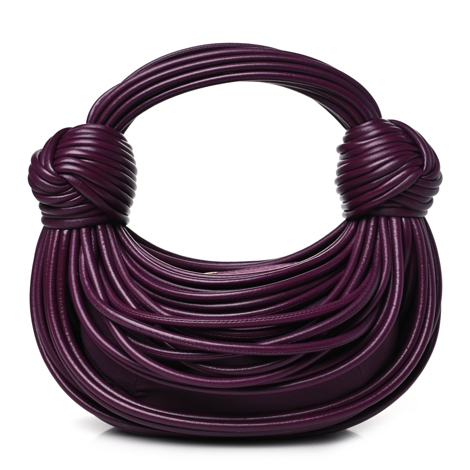Bottega Veneta Nappa Mini Tubular Double Knot Grape 1 of 9