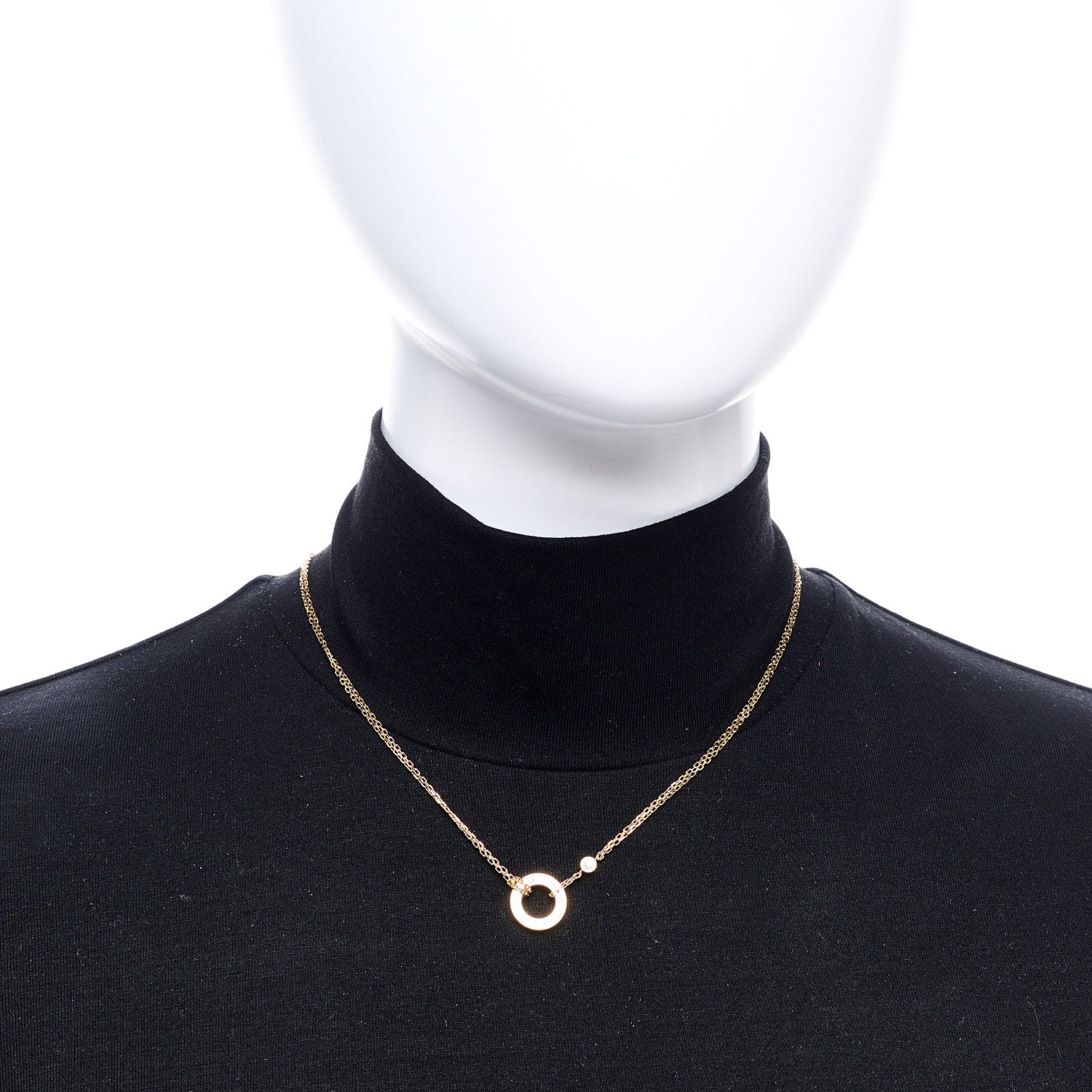 Cartier 18K Yellow Gold 2 Diamond LOVE Necklace 2 of 5