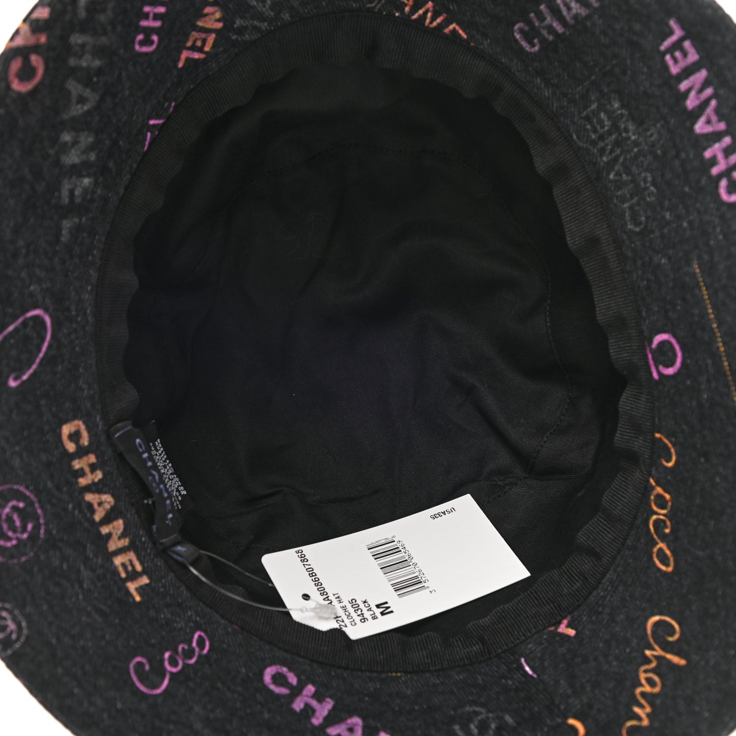 Denim Mood Cloche Bucket Hat M Black