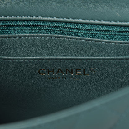 Chanel Lambskin Quilted Mini Square Flap Green 8 of 11