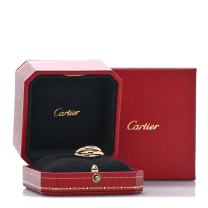 Cartier 18K Pink Yellow White Gold Small Trinity Ring 52 6 5 of 5