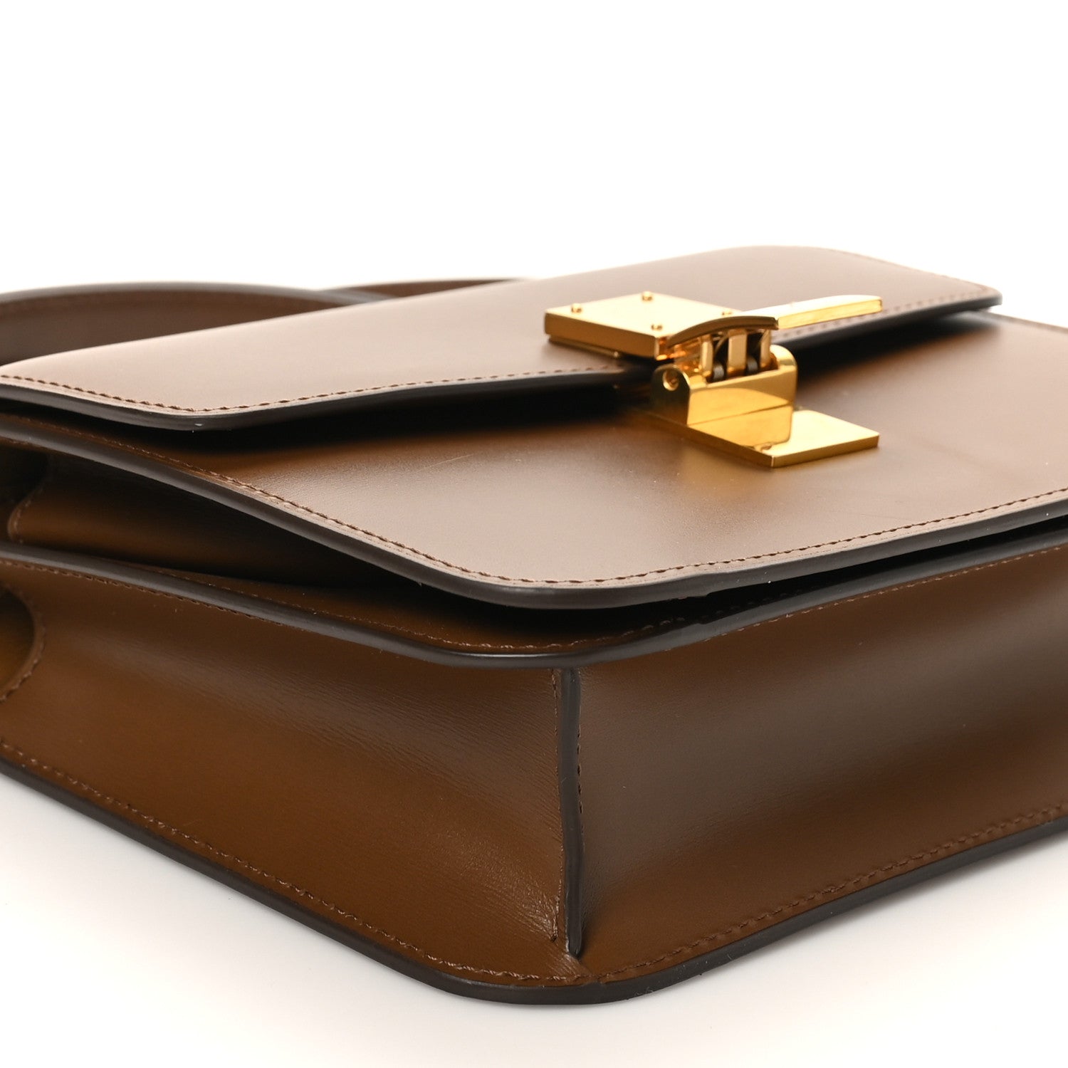 Celine Box Calfskin Teen Classic Box Flap Bag Camel 1803524