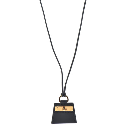 Hermes Swift Small Monpetitkelly Pendant Necklace Black 1 of 5
