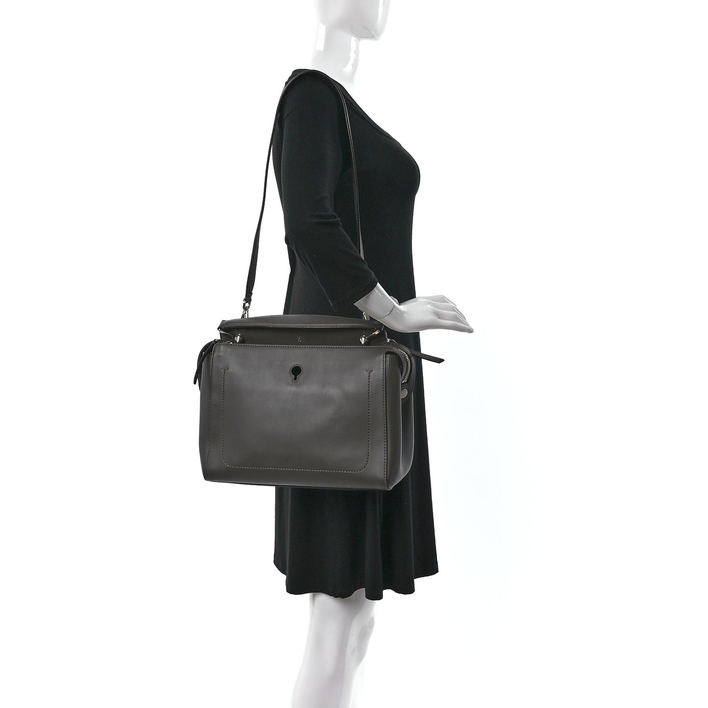 Vitello Baltico Dolce DotCom Satchel Carbone Menta