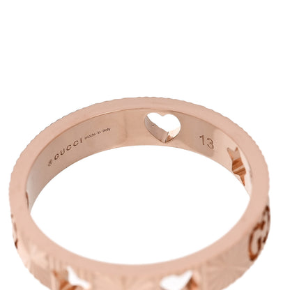 Gucci 18K Rose Gold Icon Stars Band Ring 53 6.25 4 of 6