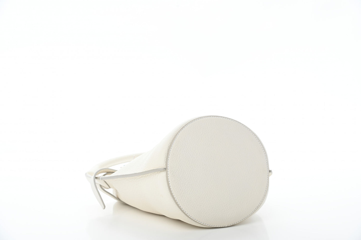 Supple Grained Calfskin Nano Big Bag Bucket White