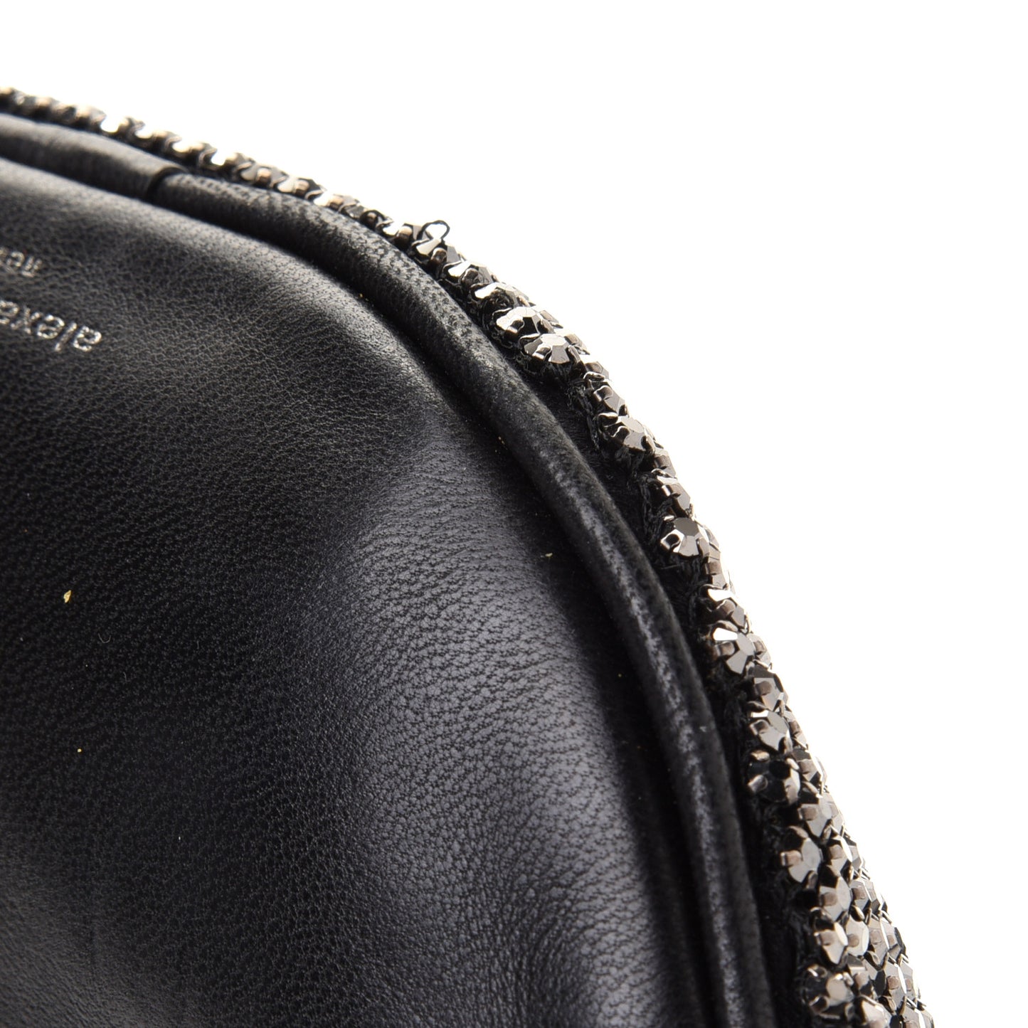 Rhinestone Mesh Mini Attica Belt Bag Black