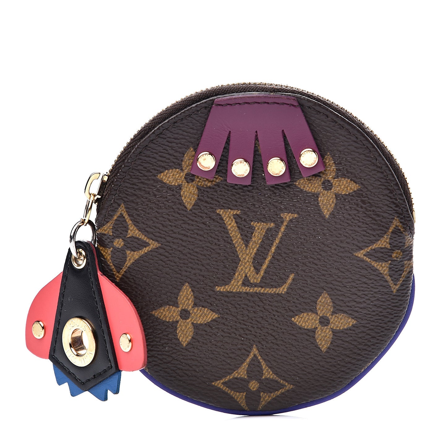 Monogram Totem Round Coin Purse Magenta