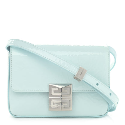 Givenchy Patent Textured Goatskin Mini 4G Crossbody Sky Blue 1 of 11