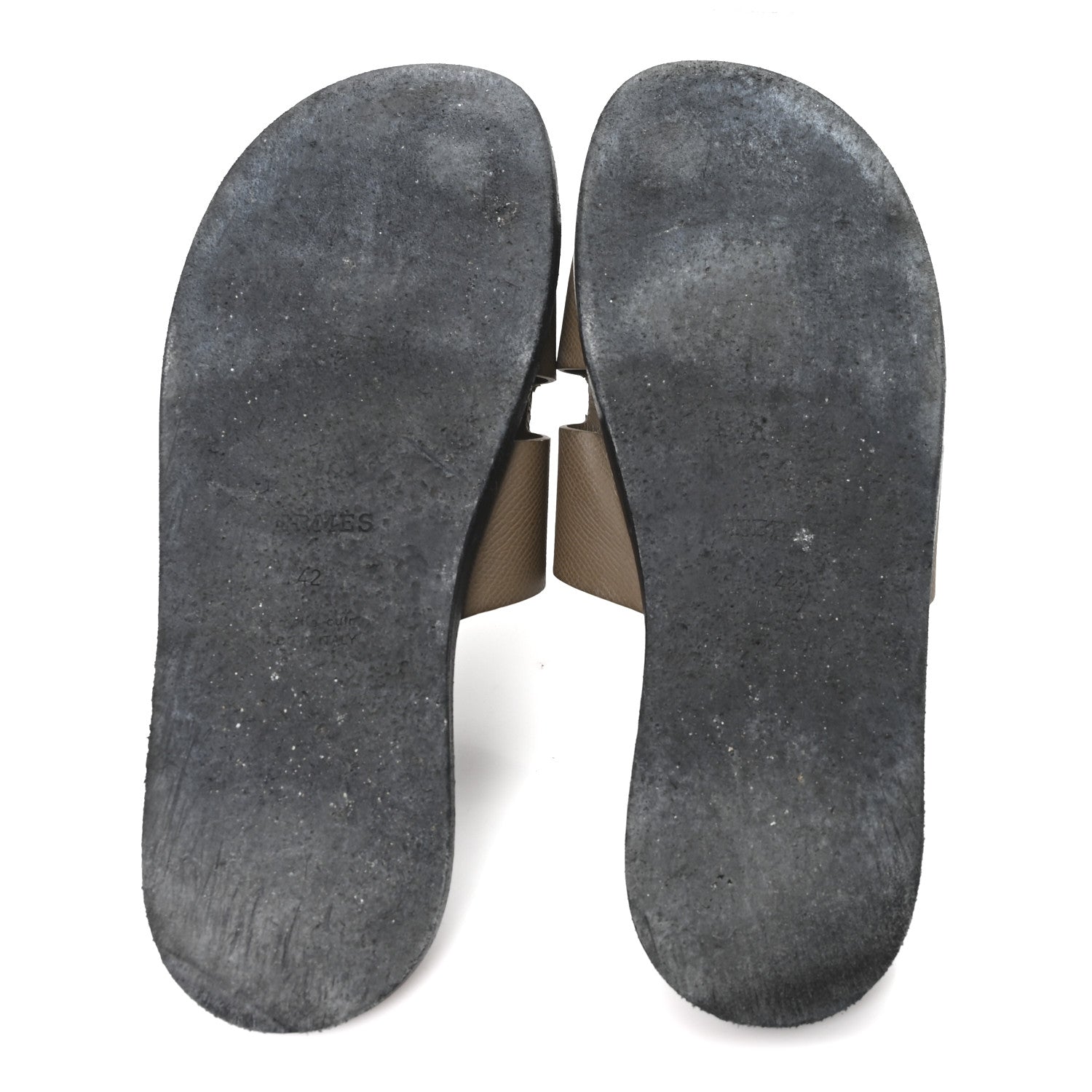 Hermes Epsom Mens Izmir Sandals 42 Etoupe 6 of 9