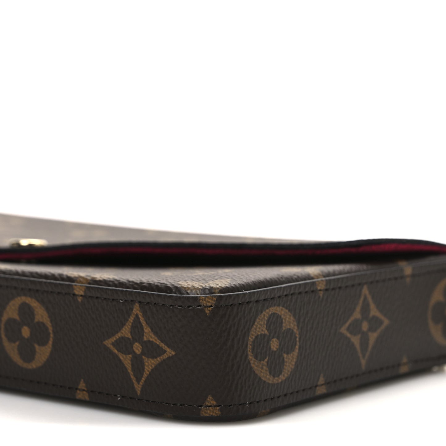 Monogram Pochette Felicie Chain Wallet Fuchsia