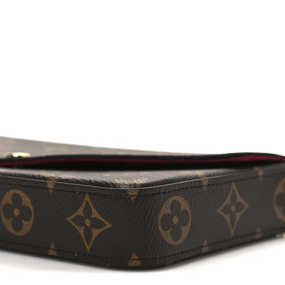 Louis Vuitton Monogram Pochette Felicie Chain Wallet Fuchsia 10 of 11