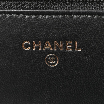 Chanel Lambskin Quilted Boy Wallet On Chain WOC Black 6 of 11
