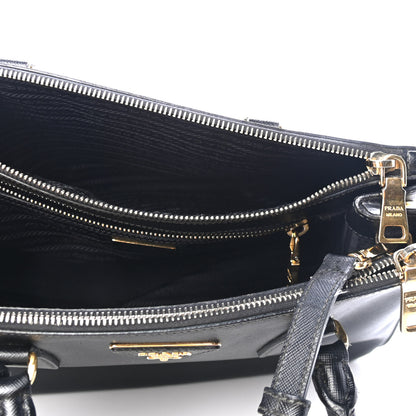 Prada Saffiano Small Galleria Double Zip Tote Black 4 of 4