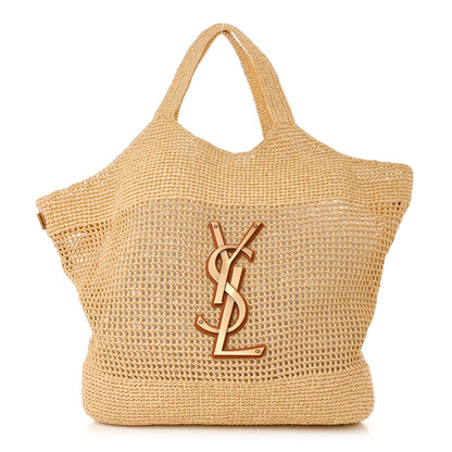 Saint Laurent Raffia Icare Shopping Tote Natural 1 of 14