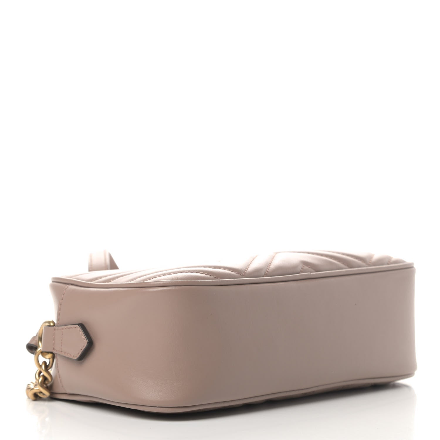 Gucci Calfskin Matelasse Small GG Marmont Chain Shoulder Bag Porcelain Rose 3 of 5