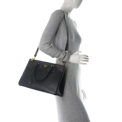 Prada Saffiano Medium Galleria Double Zip Tote Black 2 of 9