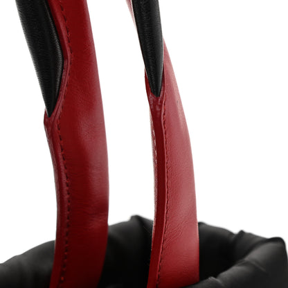 Prada Tessuto Nylon Pocket Small Cargo Tote Black Rosso 10 of 10