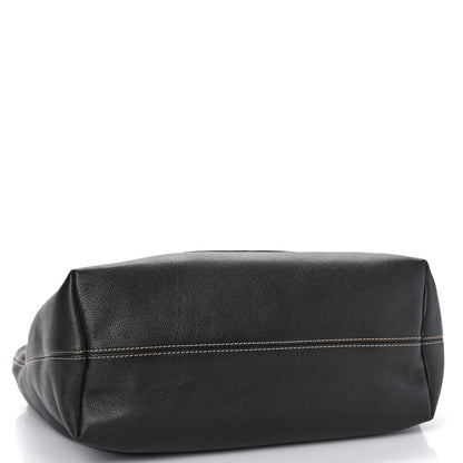 Chanel Grained Calfskin CC Drawstring Bucket Bag Black 4 of 8