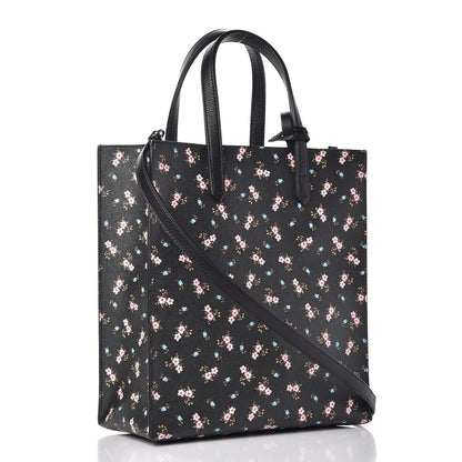 Givenchy Coated Canvas Hibiscus Print Small Stargate Shopper Tote Black Multicolor 5 of 9