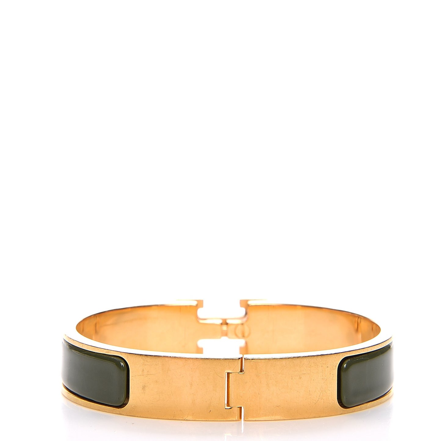 Enamel Narrow Clic Clac H Bracelet PM Loden