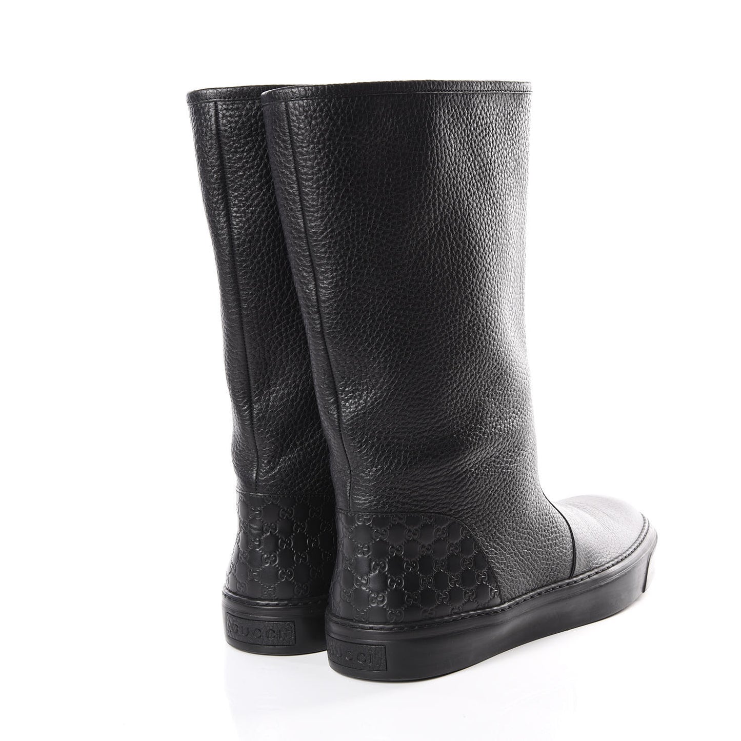 Calfskin Microguccissima Boots 39.5 Black