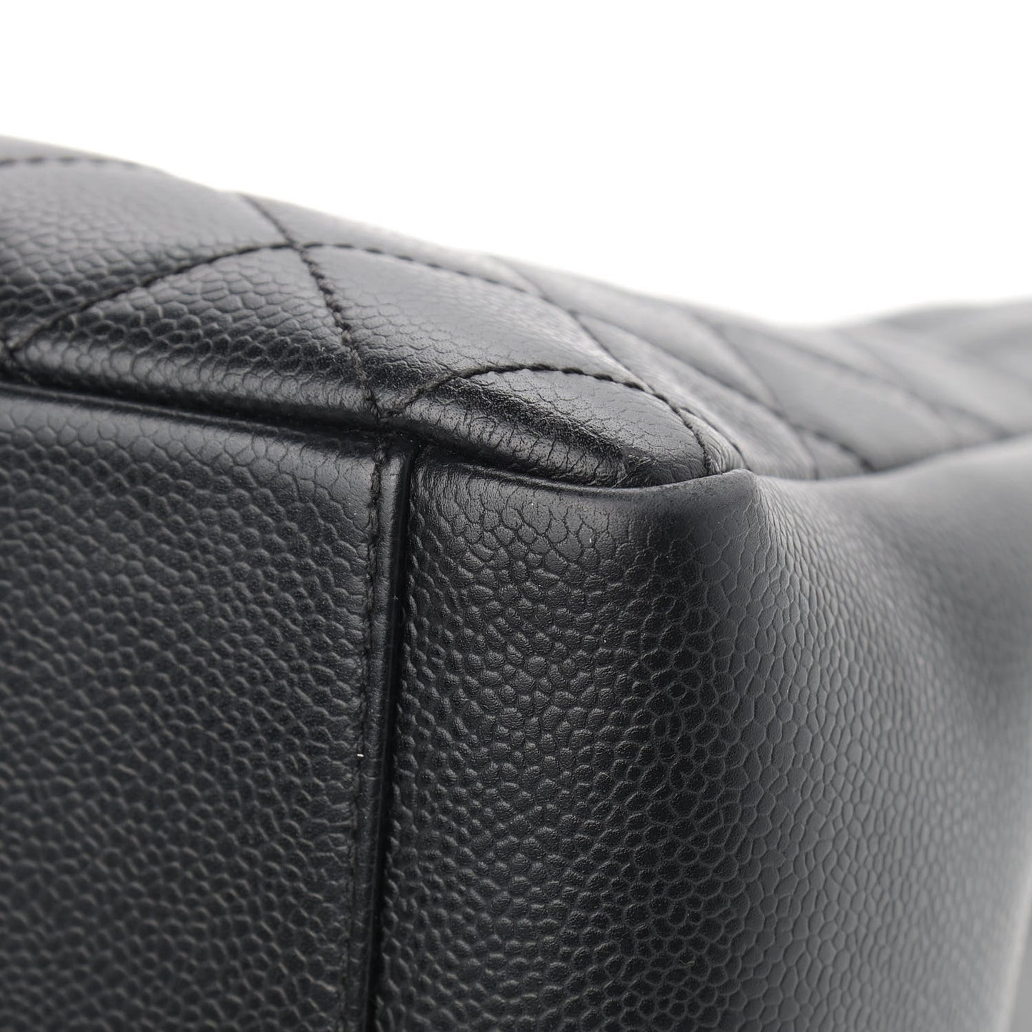 Caviar Quilted Grand Shopping Tote GST Black