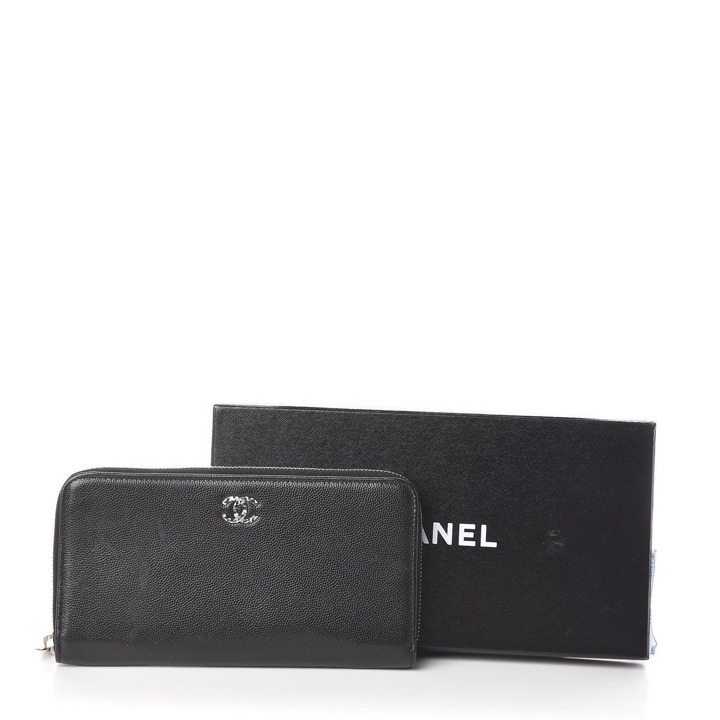 Caviar Sevruga Zip Around Wallet Black