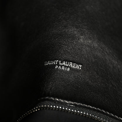 Saint Laurent Lambskin Quilted Small Loulou Puffer Monogram Chain Satchel Black 6 of 11
