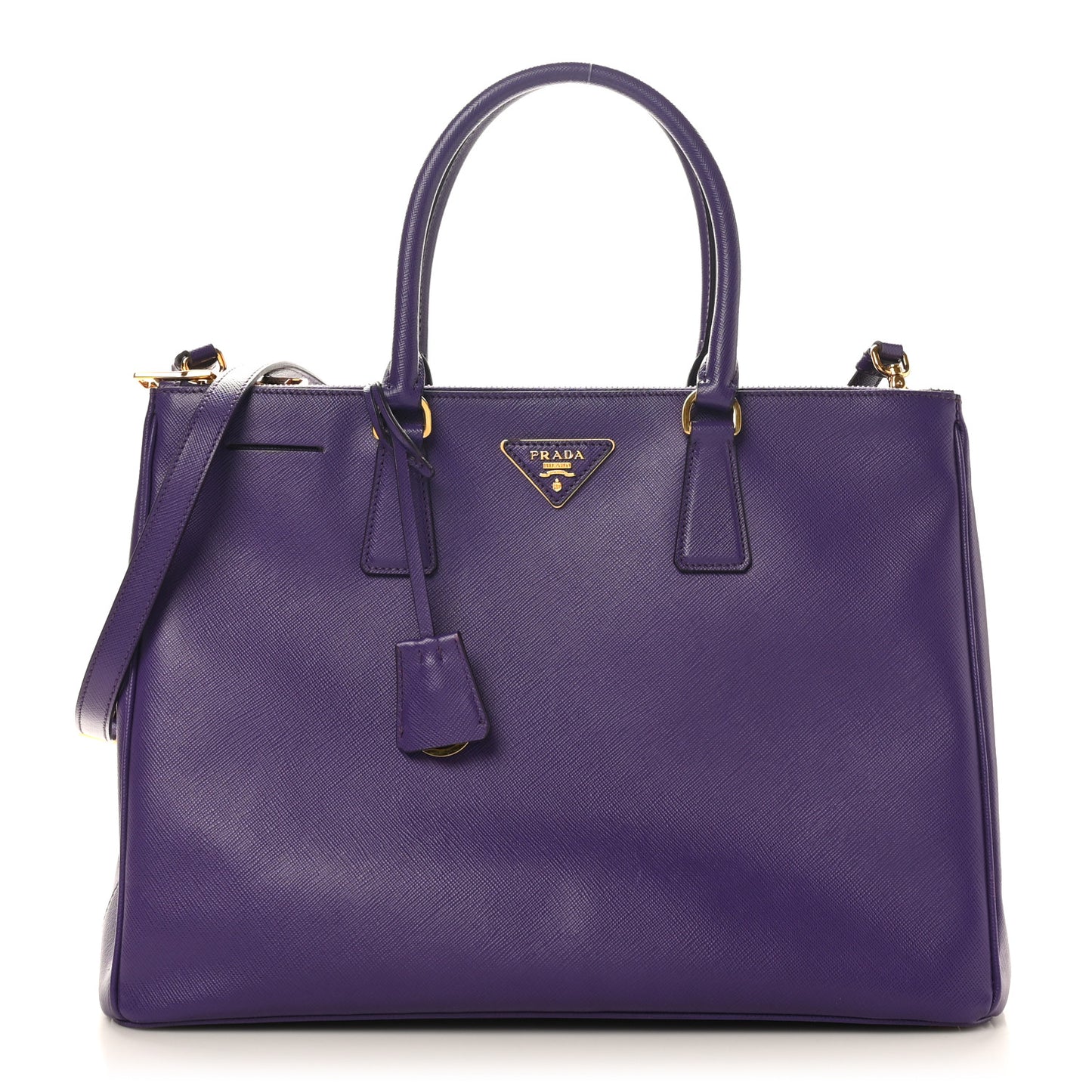 Saffiano Medium Galleria Double Zip Tote Viola