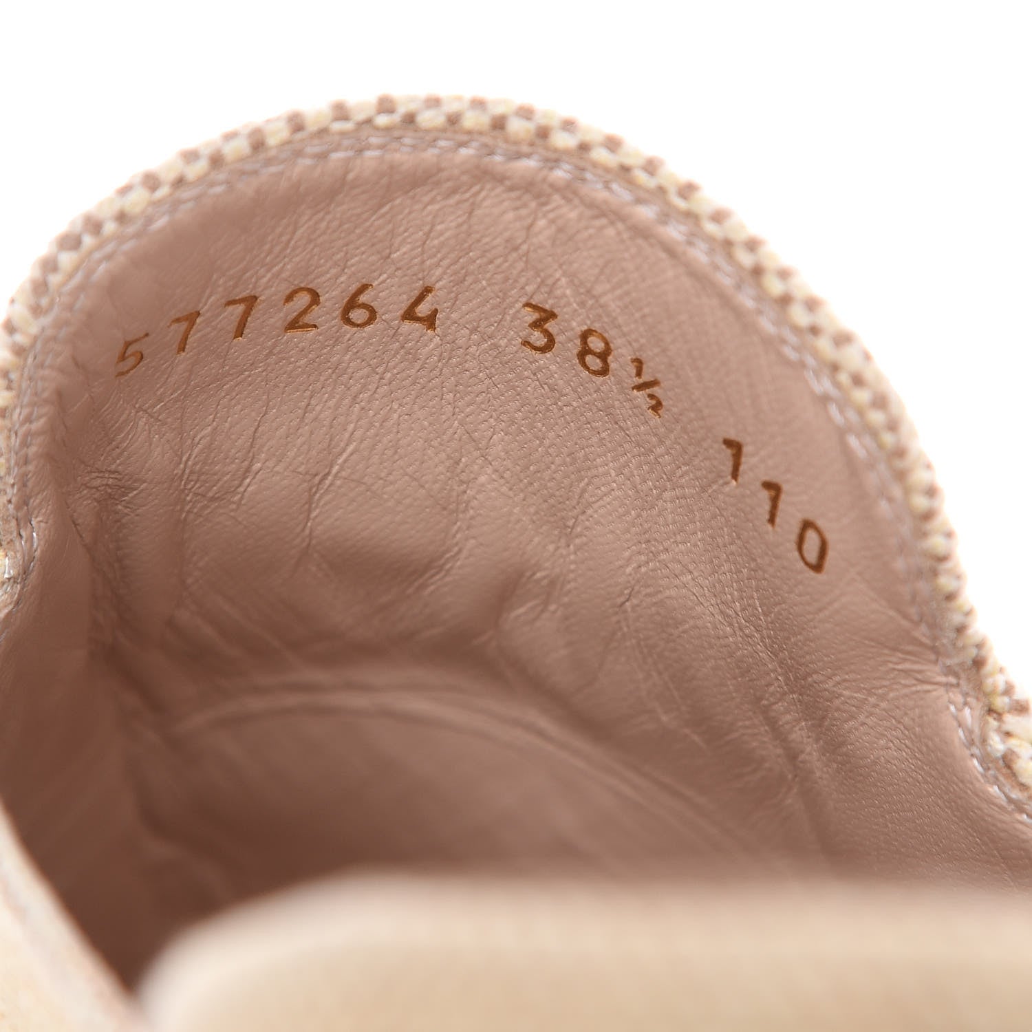 Gucci Canvas Vintage Charlotte Web Princetown Slippers 38.5 Sand Cuir 9 of 9