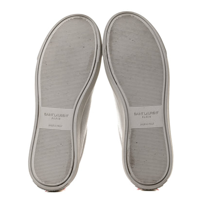 Saint Laurent Grained Calfskin Andy Low Top Sneakers 35 White Pink 7 of 14