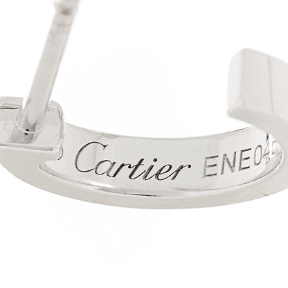 Cartier 18K White Gold Small LOVE Hoop Earrings 4 of 6