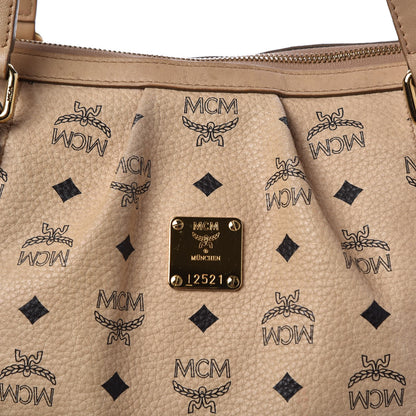 MCM Visetos Medium Essentials Shopper Tote Beige 6 of 11