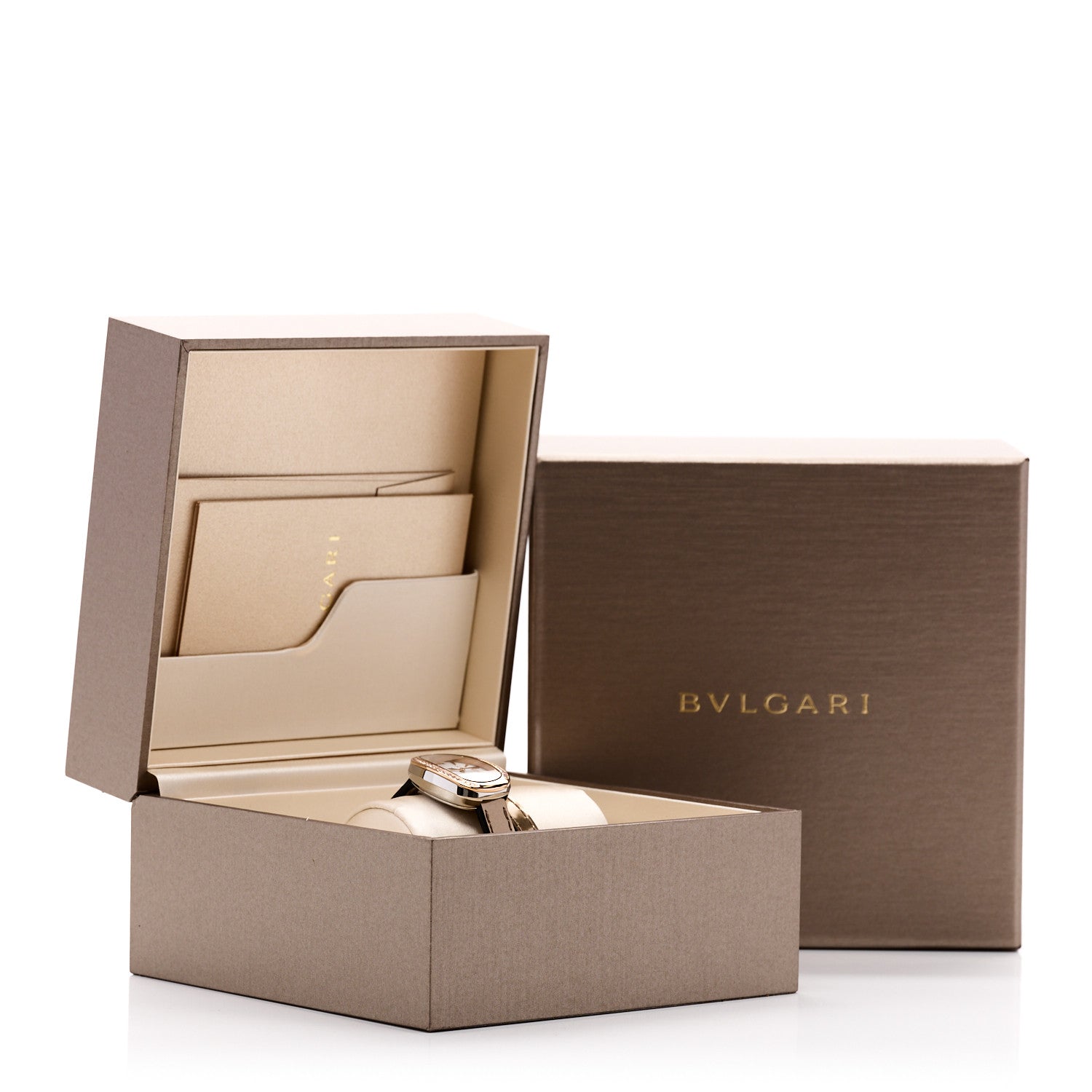 Bulgari Stainless Steel 18K Rose Gold Patent Diamond Bezel Mother of Pearl 20mm Serpenti Double Wrap Quartz Watch 7 of 7