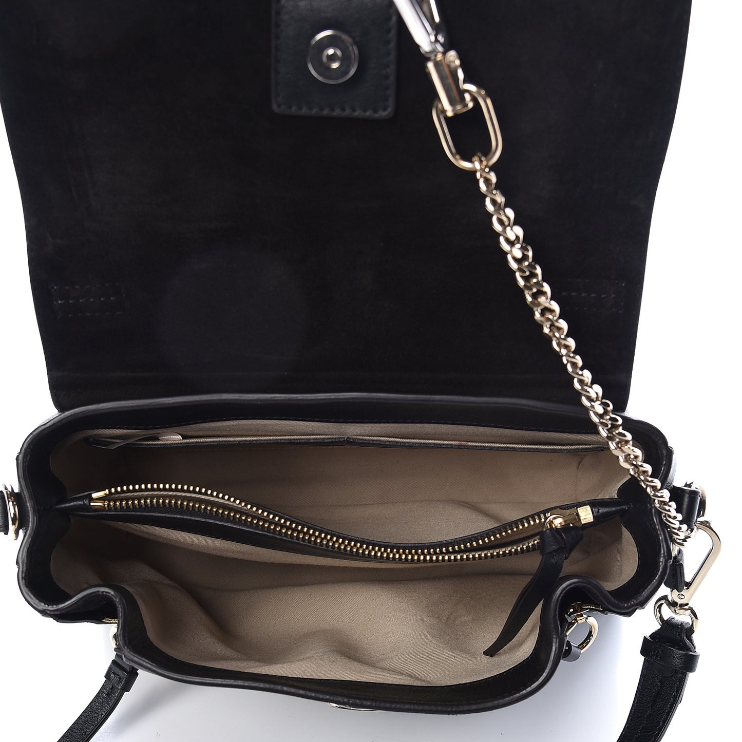 Calfskin Small Faye Day Shoulder Bag Black